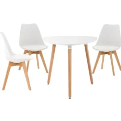 BellaFurn Matgrupper>Matgrupp för tre personer, middagsset, kompakt design och justerbara bordsben