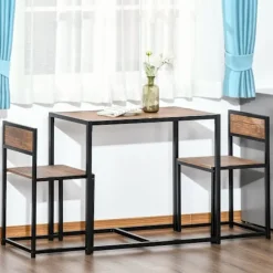 Northio Matgrupper>Matgrupp Köksbord Med 2 Stolar, Matbordsset, Matrumsgrupp, Metall, Natur