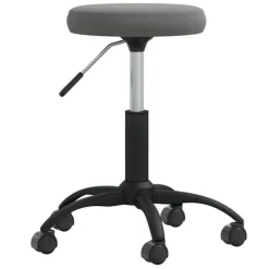 vidaXL Pallar>Matstol mörkgrå sammet