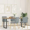 vidaXL Matgrupper>Matstolar 4 st ljusgrå tyg