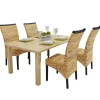 vidaXL Matgrupper>Matstolar 4 st manilahampa och massivt mangoträ