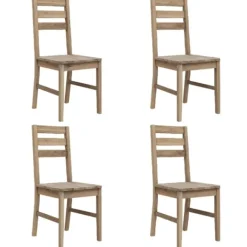 vidaXL Matgrupper>Matstolar 4 st massivt akaciaträ