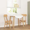 vidaXL Matgrupper>Matstolar 2 st massivt trä gummi