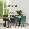 vidaXL Stolar>Matstolar 4 st mörkgrön sammet
