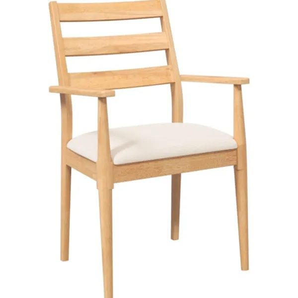 vidaXL Matgrupper>Matstolar med dynor 2 st massivt trä gummi