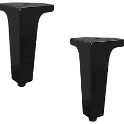 vidaXL Sideboards>Möbelfötter 2 pcs Svart 5,5 x 5,5 x 10 cm Järn