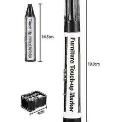 unbranded Stolar>Möbelreparationsset, träpennor för retuschering, laminatreparation, vaxpinnar för trälagning, möbelmarkörer för retuschering, set med 17 markörer och vaxpinnar | Fyndiq