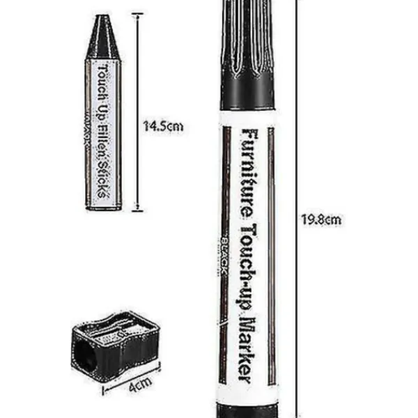 unbranded Stolar>Möbelreparationsset, träpennor för retuschering, laminatreparation, vaxpinnar för trälagning, möbelmarkörer för retuschering, set med 17 markörer och vaxpinnar | Fyndiq