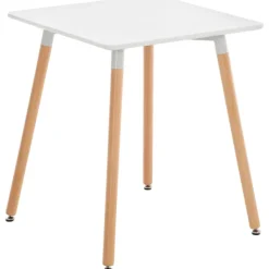 BellaFurn Matbord>MDF Köksbord - Matbord - Justerbar stabilitet för ojämna våningar Färg: Vit | Storlek: 60 cm