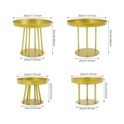 OEM Balkongmöbler>Metallblomsterställ, Modern Design, Mångsidig Användning,Guld, S