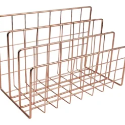 Kontorsmöbler>Metalltidningsställ Skrivbordsarkivhållare, 3-fack Järntråd Förvaringsställ Hylla Arkivorganisatör Hållare Multifunktionell Brevarkiv Bokförvaringskorg | Fyndiq