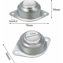 Balkongmöbler>70mm Universal Nylon Möbelöverföringsrulle Hjul 1st YYV