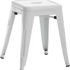 BellaFurn Pallar>Modern stapelbar pall - Barstol - Space -Saving Design | Färg: Vit