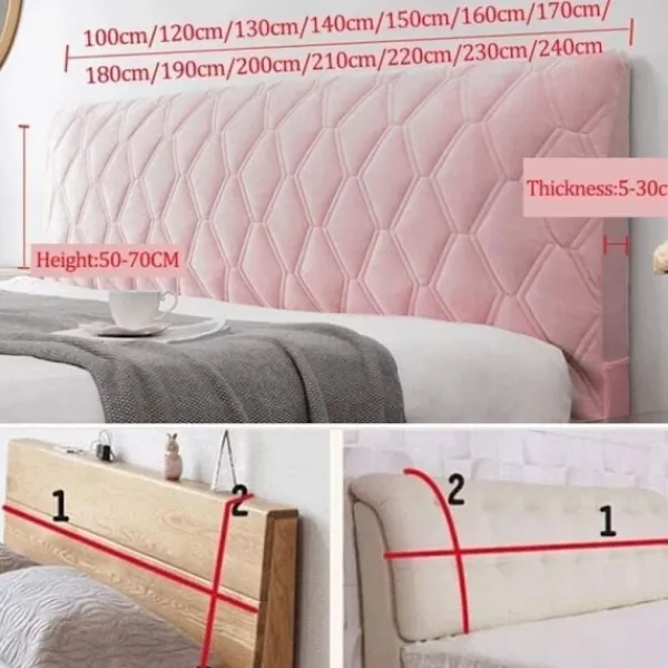 Sängar>Mörkgrått sänggavelöverdrag skydd 140cm tvättbart dammtätt