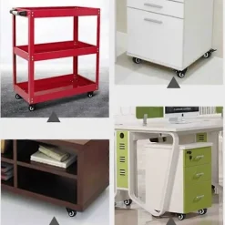 DAO Balkongmöbler>M8x25mm 4stk Lastbärande 240kg Vagn Hjul PU Möbelhjul Ersättning (Bromshjul) [DB]