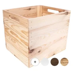 CREATIVE DECO Kistor & Koffertar>Naturligt träfodral Kompatibel med KALLAX och EXPIDIT Hyllor 33x37x33cm | Förvaringskub | KREATIV DECO
