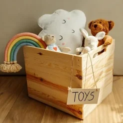 CREATIVE DECO Kistor & Koffertar>Naturligt träfodral Kompatibel med KALLAX och EXPIDIT Hyllor 33x37x33cm | Förvaringskub | KREATIV DECO