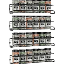 Hyllor>/NN/4-pack Köks Hyllor Kryddställ Väggmonterad Förvaringsorganisatör Skåpstativ {F2]