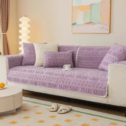 Estone Soffor>Nordisk Soffkudde Tjock Plysch Mjukt Sofföverdrag för Vardagsrum Halkfritt Tvättbart Soffhandduk Ryggstöd Filt Heminredning 70x240cm 1pcs