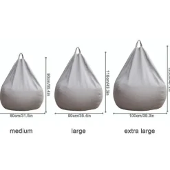 Sittsäckar>Ny design extra stora bÃ¶nsÃ¤ckstolar Soffa Cover Inomhus Lazy Lounger FÃ¶r Vuxna Barn Hotsale! GrÃ¥ 90 * 110 cm zdq