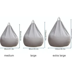 Sittsäckar>Ny design extra stora sittpuffar Sofföverdrag inomhus La Lounger för vuxna barn Hotsale Hög kvalitet Gul 100 * 120cm