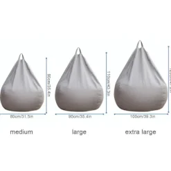 Sittpuffar>Ny design extra stora sittsäckstolar Sofföverdrag Inomhus La Lounger för vuxna barn Hotsale! Blå 90 * 110cm