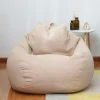 Sittsäckar>Ny Extra Stor Bönpåse Stol Soffaöverdrag Inomhus Lat Lounger För Vuxna Barn Kampanjpris Khaki 80 * 90cm