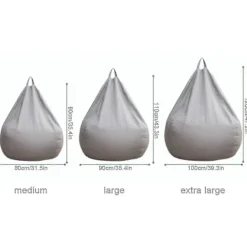 Sittsäckar>Ny Extra Stor Sittsäck Fåtölj Soffa Överdrag Inomhus Lazy Lounger För Vuxna Barn Kampanjpris (Inget fyllnadsmaterial) (Inget fyllnadsmaterial)