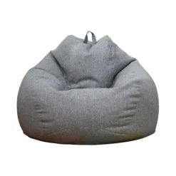 Sittsäckar>Ny extra stor sittsäcksstol Soffa Cover inomhus Lazy Lounger För Vuxna Barn Kampanjpris Grå 80 * 90cm