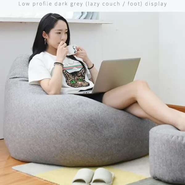 KOOLMEI Sittsäckar>Ny extra stor sittsäcksstolar Soffa Cover inomhus Lazy Lounger För Vuxna Barn Sellwell 80 * 90cm