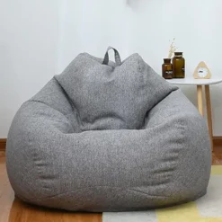 Sittsäckar>Nytt extra stort sittpufföverdrag grått (100*120, ingen fyllning)