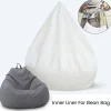 Sittsäckar>Nytt innerfoder för Bean Bag Chair Coer Stor Lättstädad Soffsits coolwhite 100x120cm