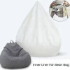 Sittsäckar>Nytt innerfoder för Bean Bag Chair Coer Stor Lättstädad Soffsits coolwhite 100x120cm