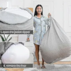 Sittsäckar>Nytt Innerfoder För Sittsäck Överdrag Stor Lätt Rengöring Soffsäte (Fyllning ingår ej)