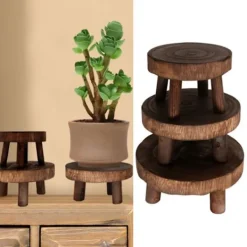 Jettbuying Pallar>Nytt träställ Blomkruka Bashållare Pall Trädgård Flower Di A S