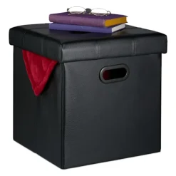 Northix Sittpuffar>Osmansk förvaring i konstläder, hopfällbar sittpall