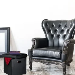 Northix Sittpuffar>Osmansk förvaring i konstläder, hopfällbar sittpall