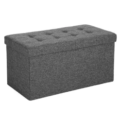 Songmics Sittpuffar>Ottoman med förvaring 76 x 38 x 38 cm – hopfällbar sittbänk i s