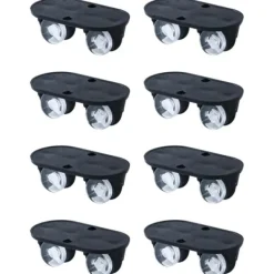 Byråer>8-pack - Självhäftande hjul / Möbelhjul - Mini Svart