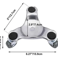 Pallar>4-pack 6 tums Stål Tri-Dolly Set för att Flytta Möbler och Apparater 220 kg Lastkapacitet