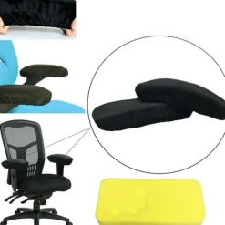 Kontorsmöbler>2-pack ergonomiska armstöd i memory foam för stolar, bekväma armstöd för kontorsstolar