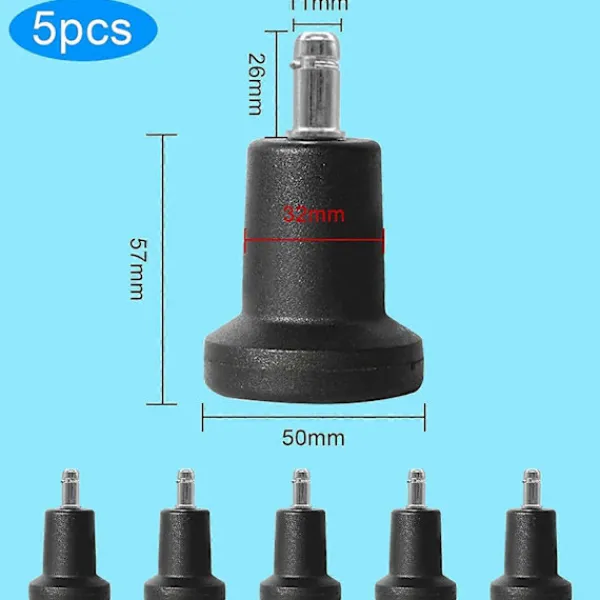 Kontorsmöbler>5-pack Ersättningshjul Kontorsstol Rullhjul Kontorsstol Svängbart Hjul Fast Fot Golvglid Kontorsstol Hjul Hemmakontorsstol Hjulstopp