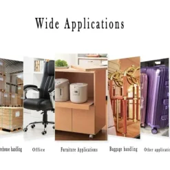 Kontorsmöbler>5-pack hjul, tysta universella kontorsstolsrullar, stolhjul, för stolhjul hårda golv, rullande hjul (grå)-FM-