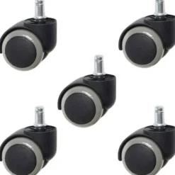 Kontorsmöbler>5-pack hjul, tysta universella kontorsstolsrullar, stolhjul, för stolhjul hårda golv, rullande hjul (grå)_max 20(110-120cm)