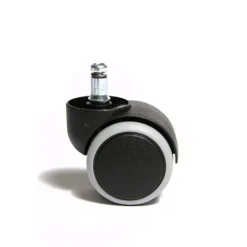 Kontorsmöbler>5-pack, hårda golvhjul för kontorsstol, set = 5 hjul för skrivbordsstol, svart, stiftstorlek 10mm, diameter 50mm