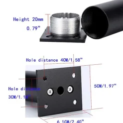 Skåp>4-pack möbelben, justerbara möbelskåpsfötter i aluminiumlegering med skruvar, 15 cm höjd, svart