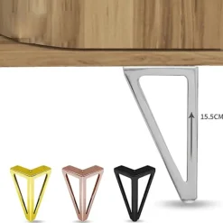 Småbord>4-pack möbelben, metallbordsben, 15 cm svarta möbelben, för TV-bord, soffbord, garderob, bäddsoffa och andra. (15 cm, guld)