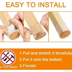 Stolar>32-pack Möbeltassar Tyst silikon massivt trä stolsfotmatta stolsbenskydd hölje tjocka slitstarka benskydd elastiska bord stolsfothölje