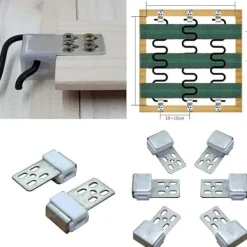 Soffor>30-pack metallfjäderklämmor för soffa, möbelfjäderklämmor med 5 hål, reservdelar för stoppade möbler, soffreservdelar