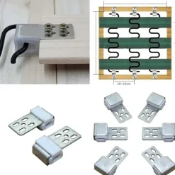 Soffor>30-pack metallsofffjäderklämmor, möbelfjäderklämmor med 5 hål, reservdelar för stoppade möbler, reservdelar för soffa